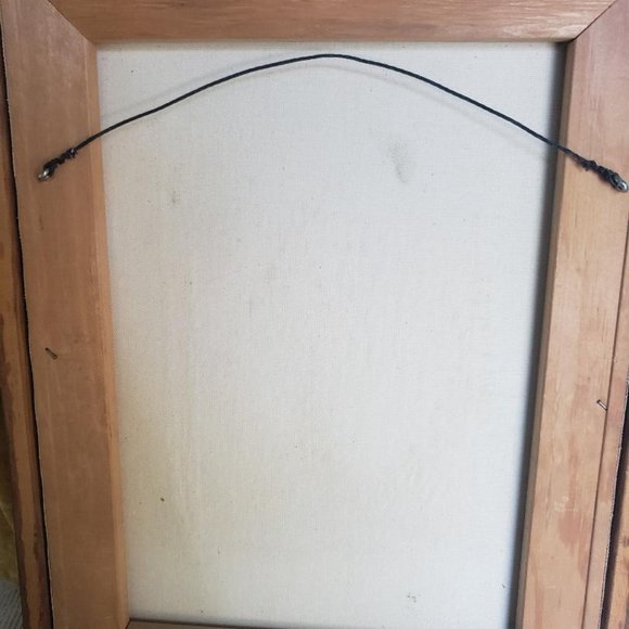 RARE VINTAGE FIND "CARTER" OIL PAINTING LANDSCAPE TREES & SNOW DUSTED MOUNTAIN - Picture 8 of 10